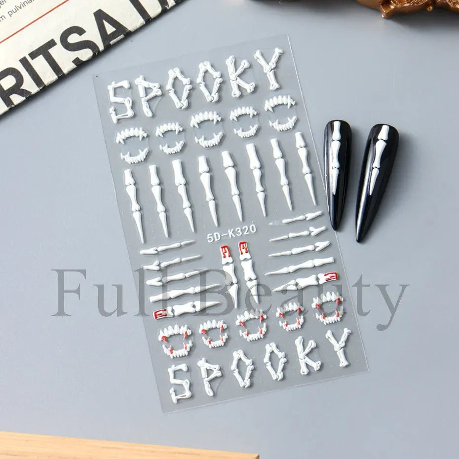 5D Halloween Nail Art Stickers