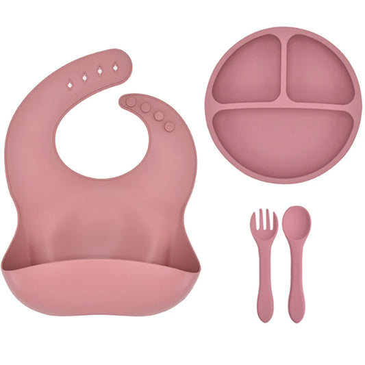 Solid Color Baby Silicone Set