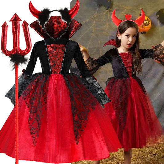 Girls Cosplay Vampire Halloween Dress